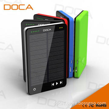 2013 New DOCA Solar charging Power Bank with MP3 Player